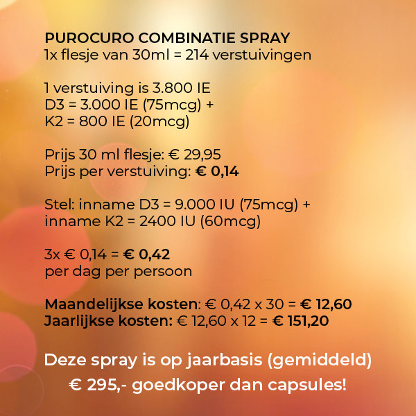 PuroCuro - Vitamine D3+K2 SPRAY