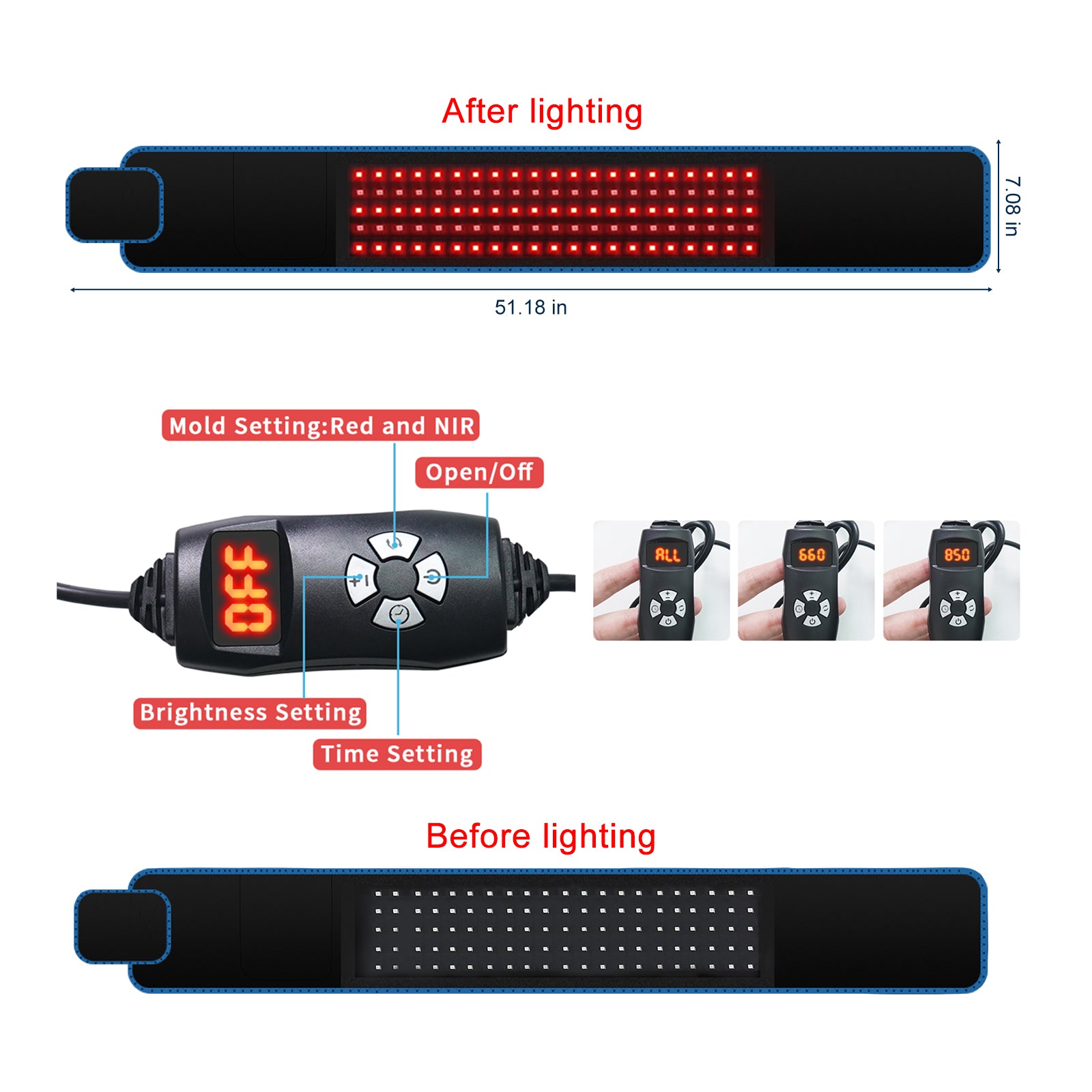 Ceinture de lumière rouge